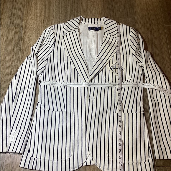 Ralph Lauren White Striped Cotton Blazer – Women’s Size 8 – Pre-Owned - Picture 4 of 8